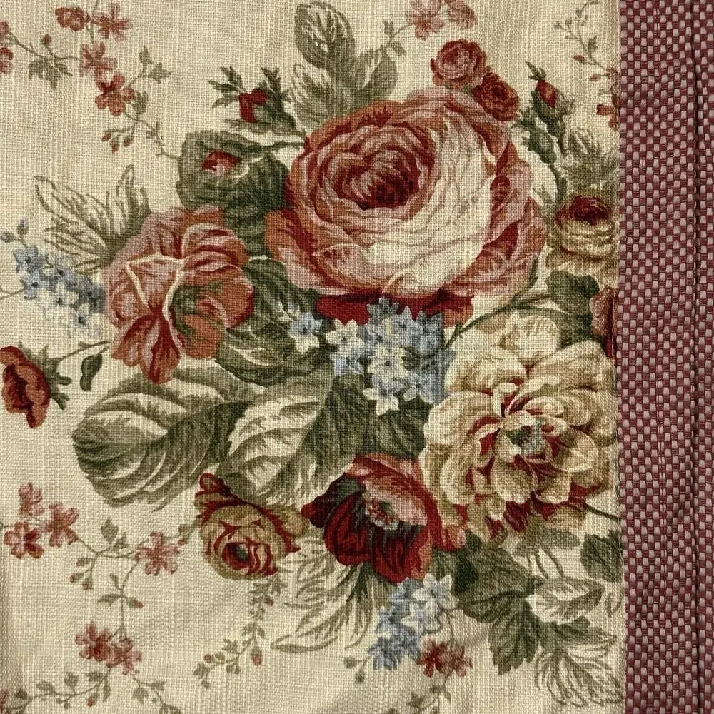 Waverly Norfolk Rose Sonata Harbor House 1 King Sham Red Floral Gingham Check